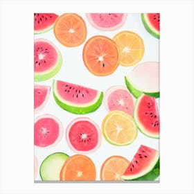 Watermelon Painting Fruit Canvas Print