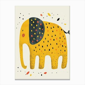 Yellow Elephant 4 Canvas Print