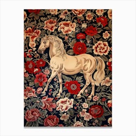 Chinese Lunar Year Of The Horse Full William Morris Style Canvas Print