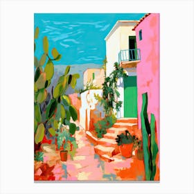 Puglia Italy Houses Travel Housewarming Painting Canvas Print