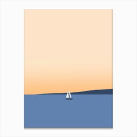 Sailboat In The Ocean 1 Canvas Print
