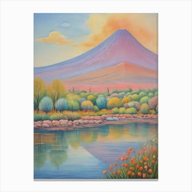 Volcano In Colour Canvas Print