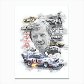 Walter Röhrl Portrait Canvas Print