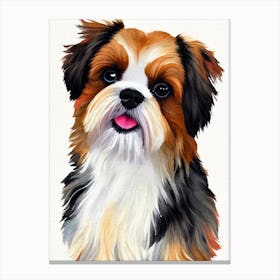 Shih Tzu 4 Watercolour dog Canvas Print