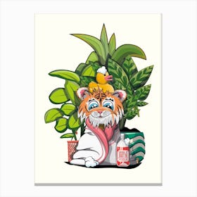Tiger Cub In Towel Canvas Print