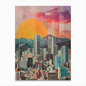 Kitsch 1980s Seoul Collage 1 Canvas Print