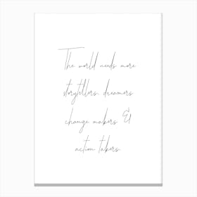 Dreamers Quote Canvas Print