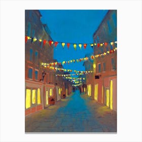 Warm Lights Of Pavillion Road, London Canvas Print