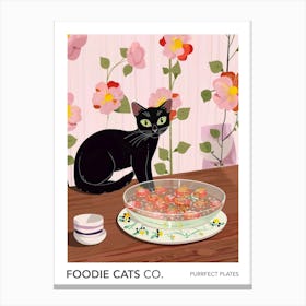 Foodie Cats Co Cat And Jell O 5 Canvas Print