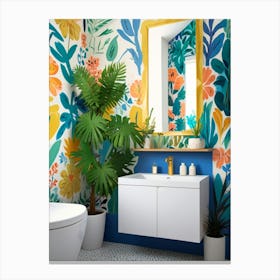 Tropical Bathroom 5 Canvas Print