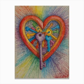 Heart Of Keys 3 Canvas Print