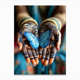 Blue Henna Canvas Print