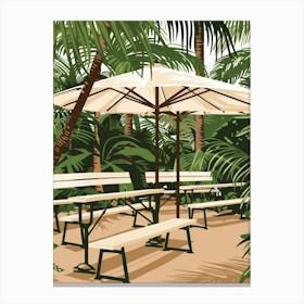 Picnic In The Park Vector Canvas Print