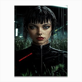 Girl In The Rain Canvas Print