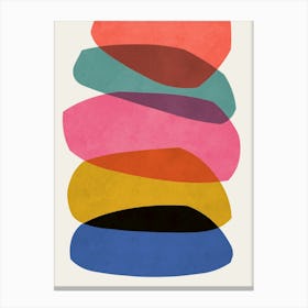 Expressive watercolor shapes 4 Canvas Print