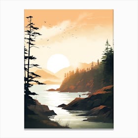 Juan De Fuca Marine Trail Canada 2 Hiking Trail Landscape Canvas Print
