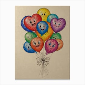 Happy Balloons Canvas Print