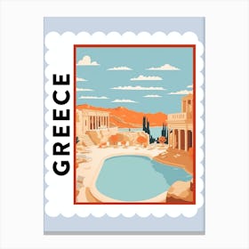 Greece 1 Travel Stamp Poster Canvas Print