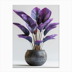 Purple Plant In A Pot 2 Canvas Print