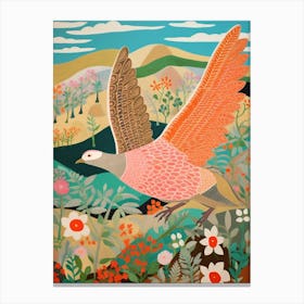 Maximalist Bird Painting Grey Plover 3 Canvas Print