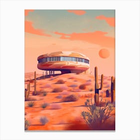Futuristic Hotel In The Desert 3 Canvas Print
