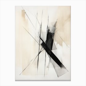 Abstract Black And White Painting Canvas Print