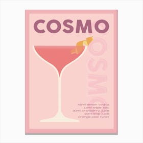 Pink Cosmo Cocktail Canvas Print