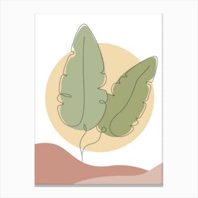 Two Leaves In The Desert Canvas Print