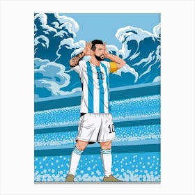 Argentina Soccer Player Canvas Print