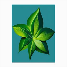 Starfruit Leaf Vibrant Inspired 1 Canvas Print