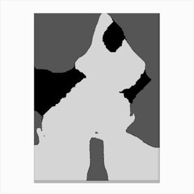 Silhouette Of A Dog 3 Canvas Print