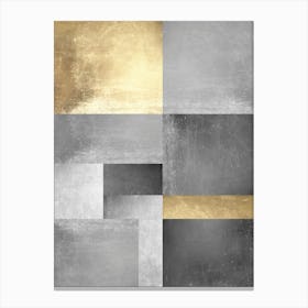 Metal and gold geometry 8 Canvas Print