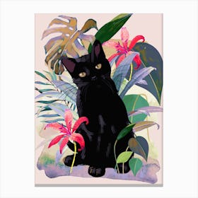 Tropical Cat Canvas Print