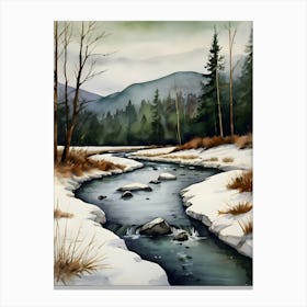 Winter Creek Canvas Print