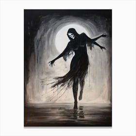 Dance With Death Skeleton Painting (86) Canvas Print