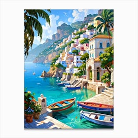 Of A Fishing Village Canvas Print