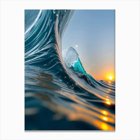 Sunset In The Ocean-Reimagined 5 Canvas Print