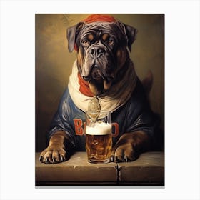 Kbgtron Bulldog Holding A Beer 1400s Rolf Armstrong Ar 57 S 270d66b1 219d 4113 8e3a 66bfea59d22f Canvas Print