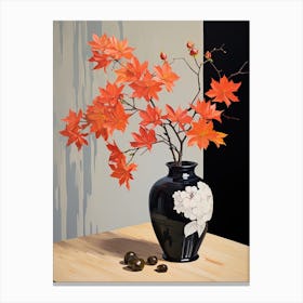 Bouquet Of Autumn Blaze Maple Flowers, Autumn Fall Florals Painting 3 Canvas Print