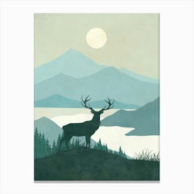 Deer In The Mountains 7 Canvas Print