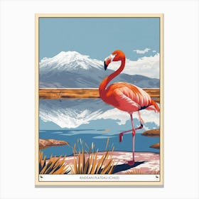 Greater Flamingo Andean Plateau Chile Tropical Illustration 6 Poster Canvas Print