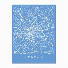 London Map Blueprint Canvas Print