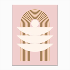 Mid Century In Pink Canvas Print