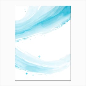 Blue Ocean Wave Watercolor Vertical Composition 32 Canvas Print