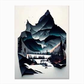 Abisko National Park Sweden Cut Out Paper Canvas Print
