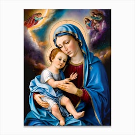 Virgin Mary and Baby Jesus Canvas Print