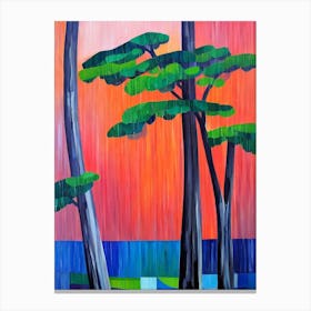 Longleaf Pine Tree Cubist 1 Canvas Print