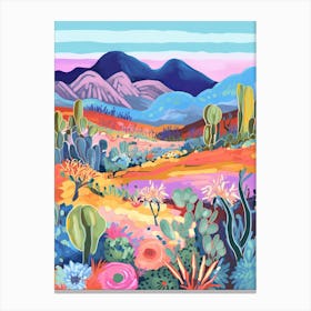 Colourful Desert Illustration 6 Canvas Print