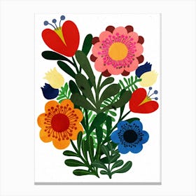 Spring Blooms Flowers Print Canvas Print