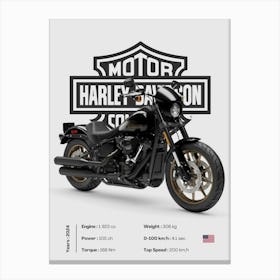 Harley Davidson Low Ride S Canvas Print